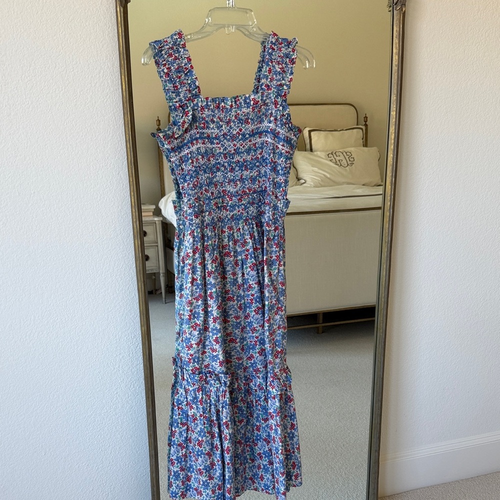 Sea floral midi dress